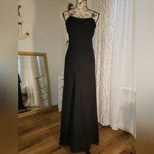 Betsy & Adam Full length black evening dress.